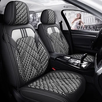 Wholesale Hot-Selling All-Season Universal Five-Seater Car Seat Covers Linen Waterproof Car Seat Covers Full Set Luxury