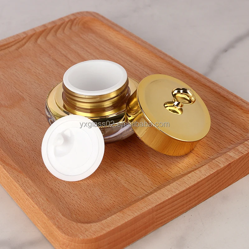 Luxury skincare packaging empty glass cosmetic container bottles cream jar serum lotion pump bottle for cosmetic details