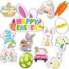 Pegatinas de huevos de conejito de Pascua