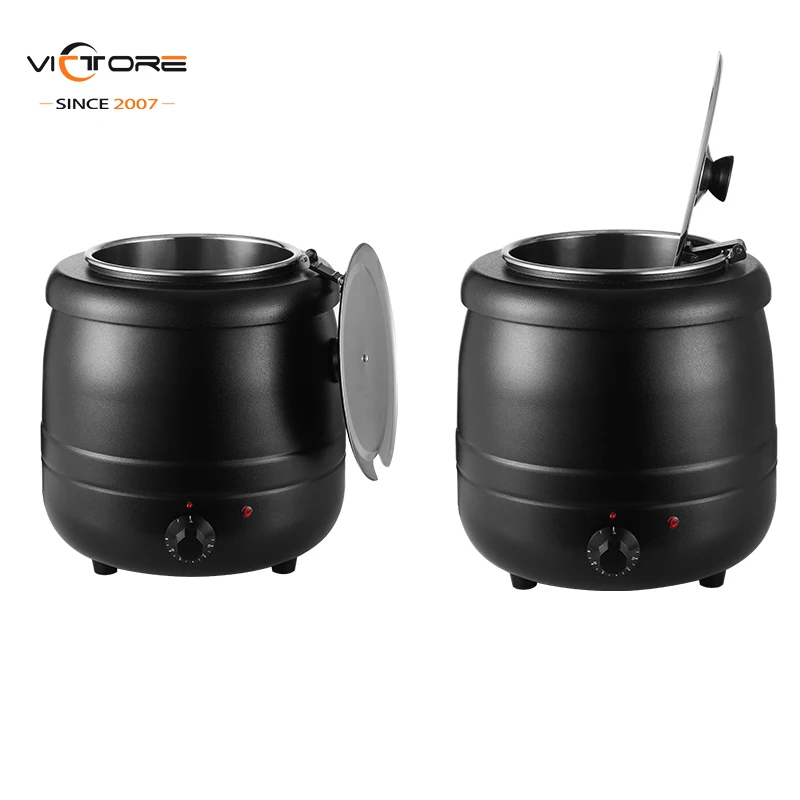 Source 10L Soup buffet serving hot pot container catering chaffing dish  stainless steel electric portable soup warmer on m.