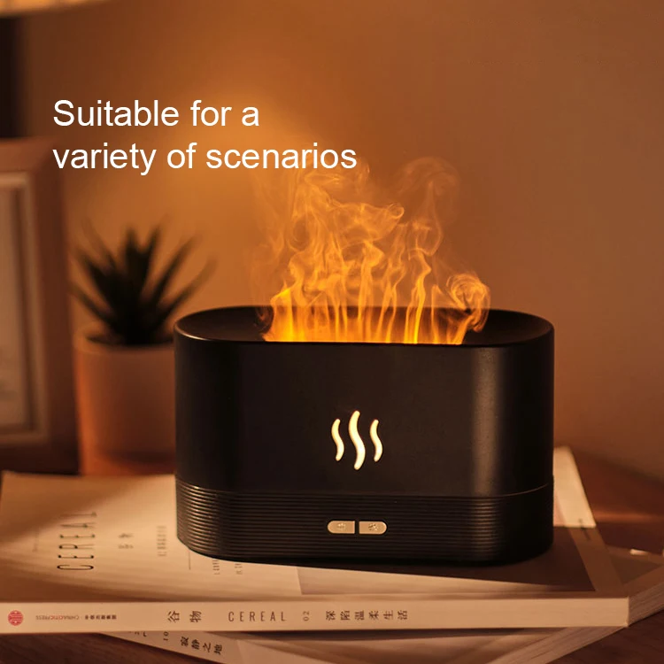 Home Small USB Fire Diffuser Flame Humidifiers Mini Sprayer Car Essential Oil Aroma Flame Diffusers