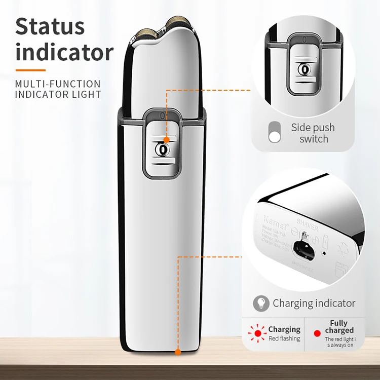 Silver Kemei TX5 Shaver Barber Shaver Beard Trimmer Electric Shaver Kemei Trimmer