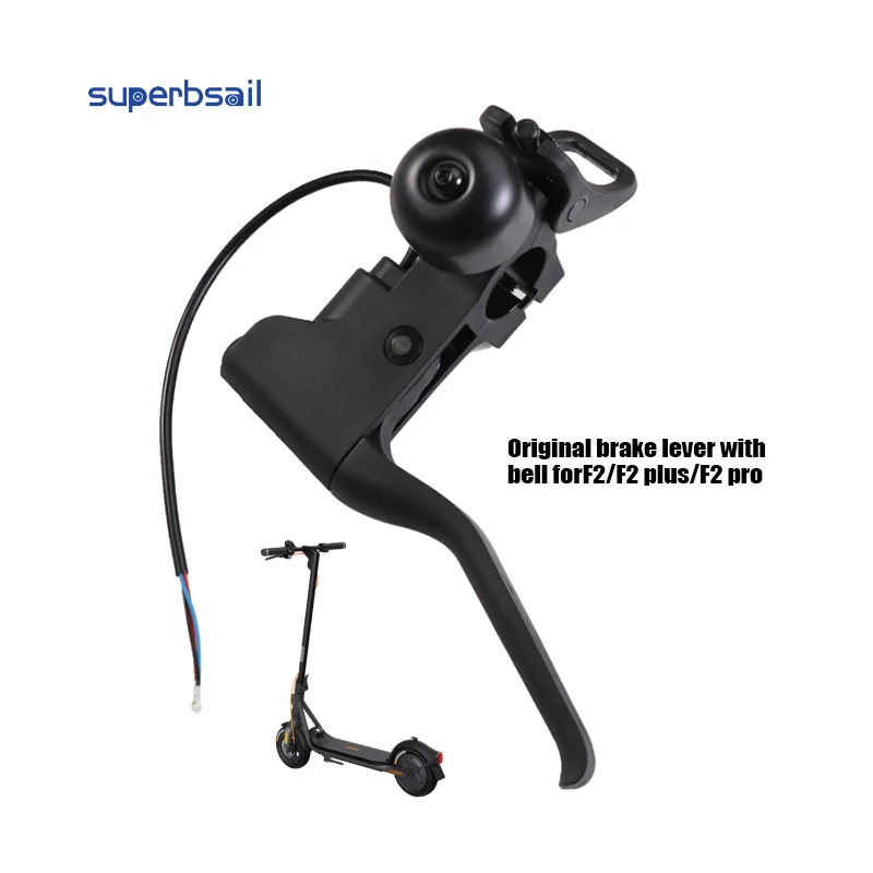 Superbsail  Electric Scooter Brake Lever Handle with Bell for Nine-bot F25 F30 F40 F Series Skateboard Brake Replacement Part factory