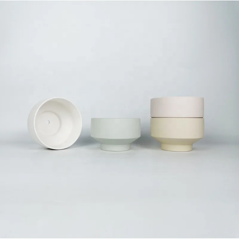 Уникальные мини-горшки для цветов YBH матовые серые Мини-керамические горшки