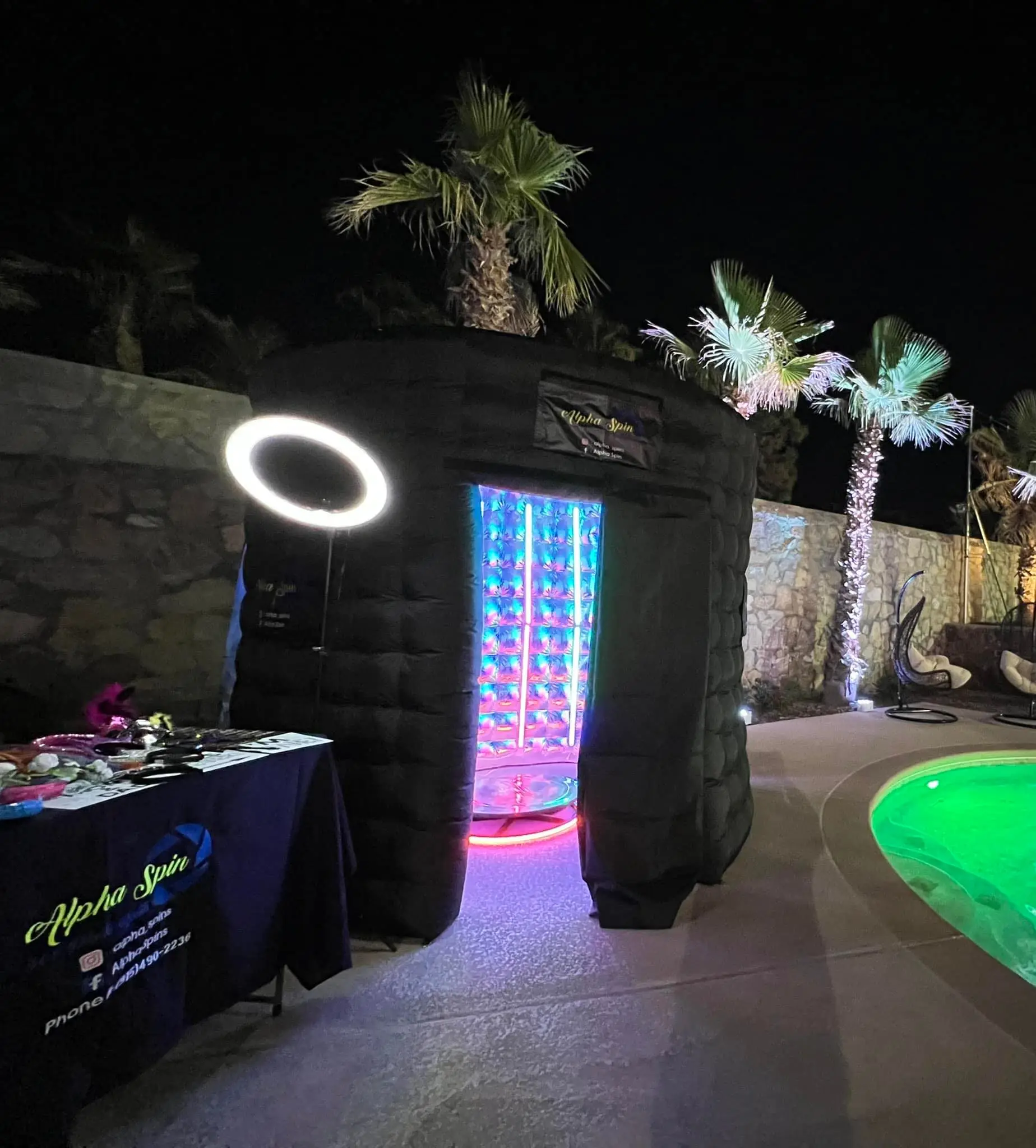 New Style 360 Degree Video Camera Led Lights Vogue Booth Enclosure Photo Booth Backdrop for Party Event