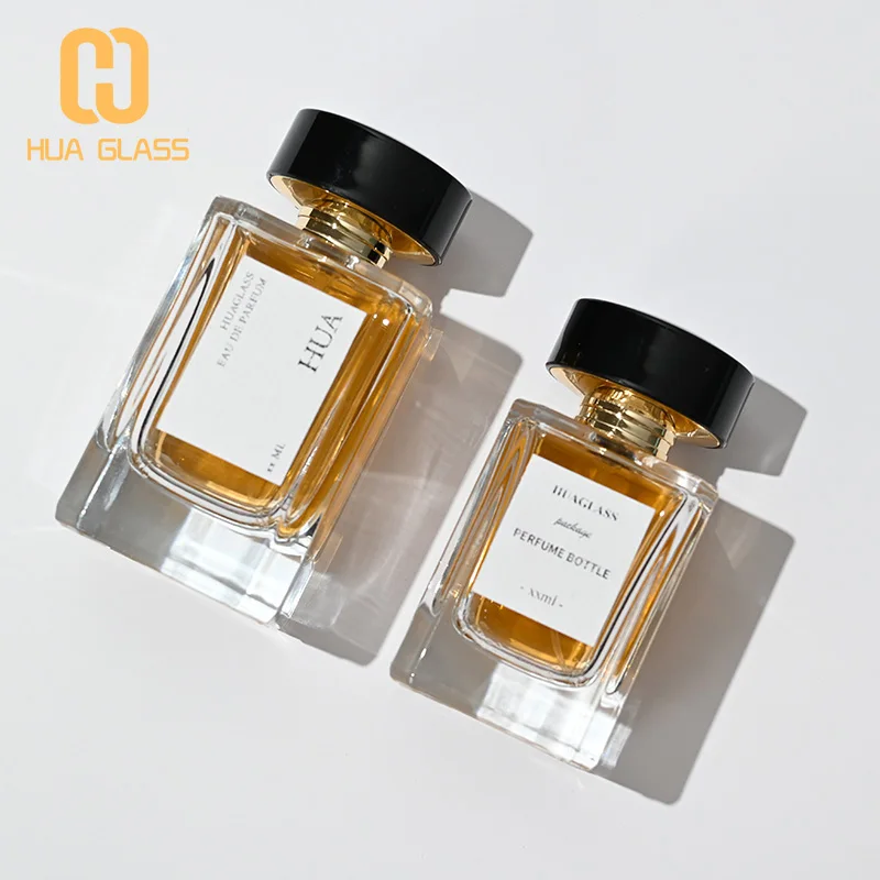 Luxury Clear Square Spray Crimp Empty Ml Ml Ml Glass Perfume