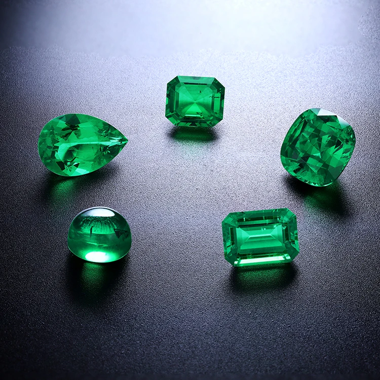 Big Size Cabochon with Ice Crack and Inclusion  Hydrothermal Colombian Emerald Stone Emerald
