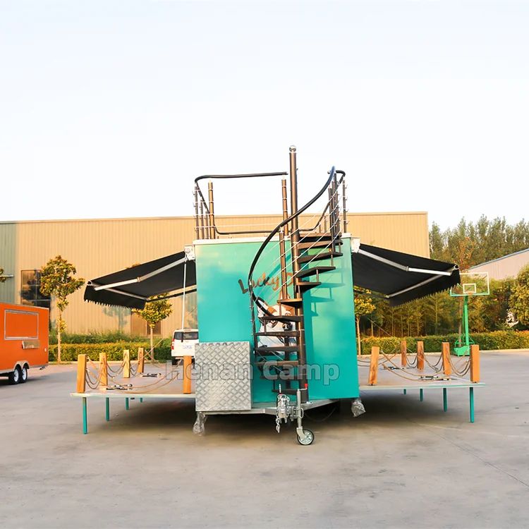 CAMP Food Truck Kebab caravan Food Trailer Mobile bar Stainless Steel Outdoor Food Cart
