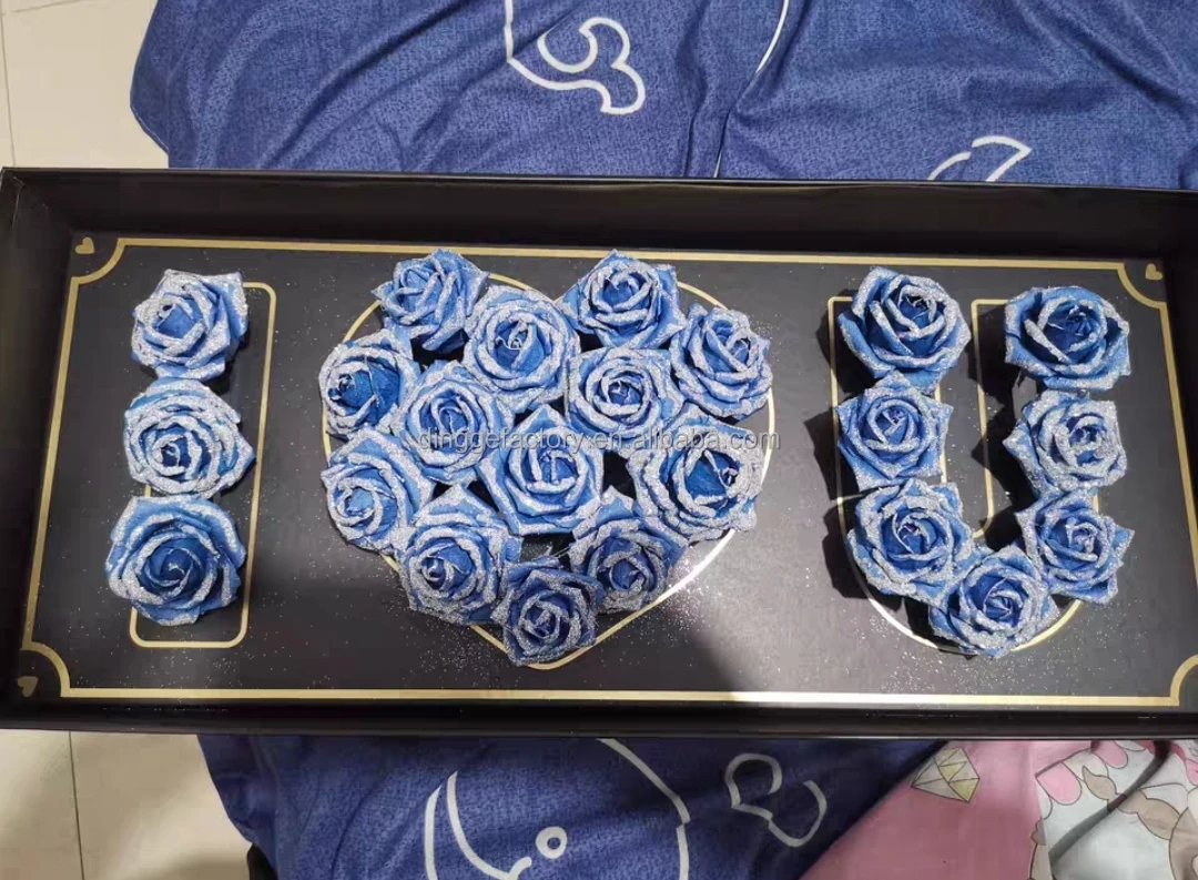 Flower Box Preserved Rose Floral Mothers Day Heart Wholesale Square