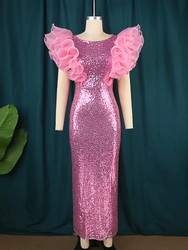 rose gold dress mini Sequin Short With Dolman Sleeves The open back adds size:8.5 Backless Maxi Dress With Super Fun Daisy