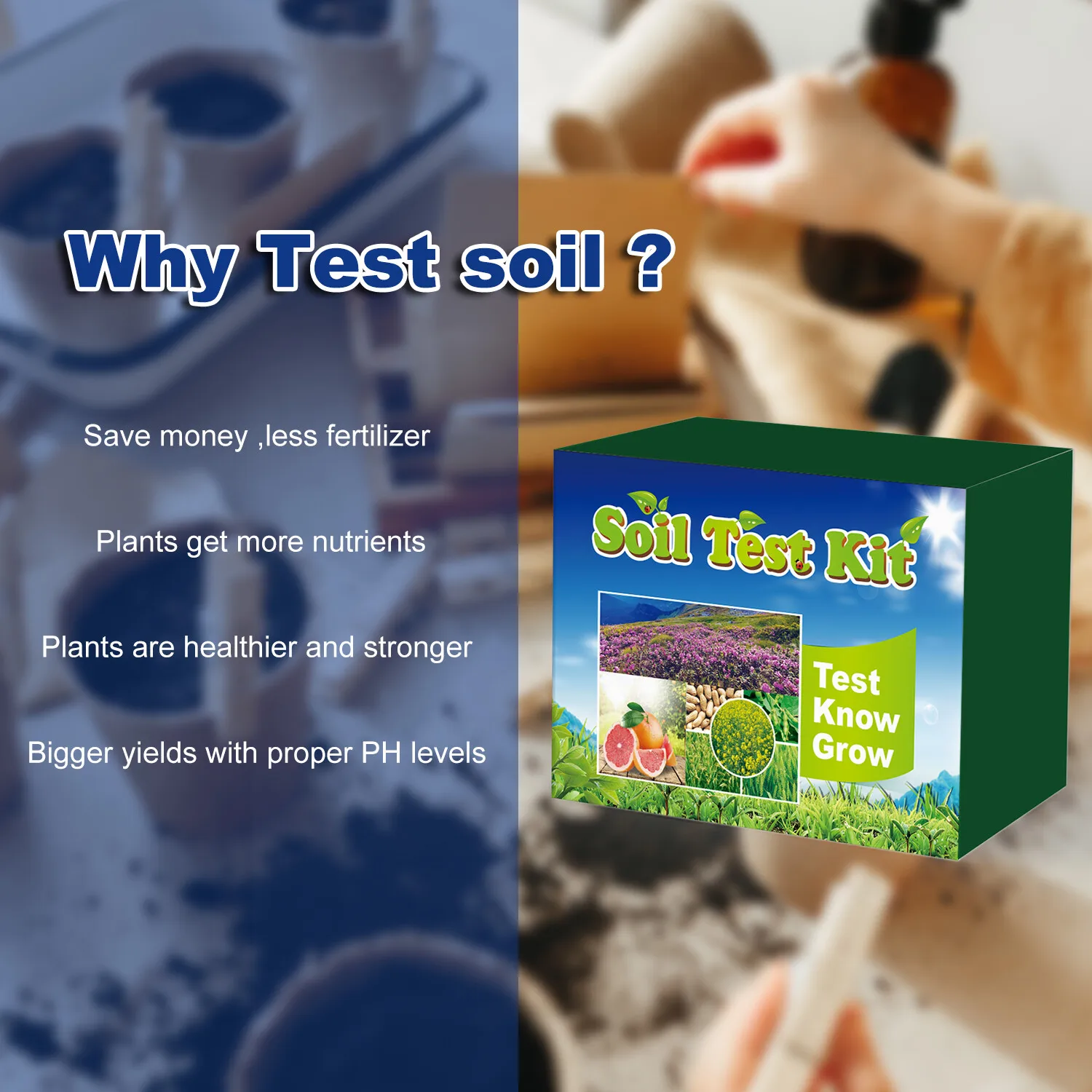 Soil Test Kit,Testing Ph Ammonia Nitrogen Phosphorus And Potassium ...