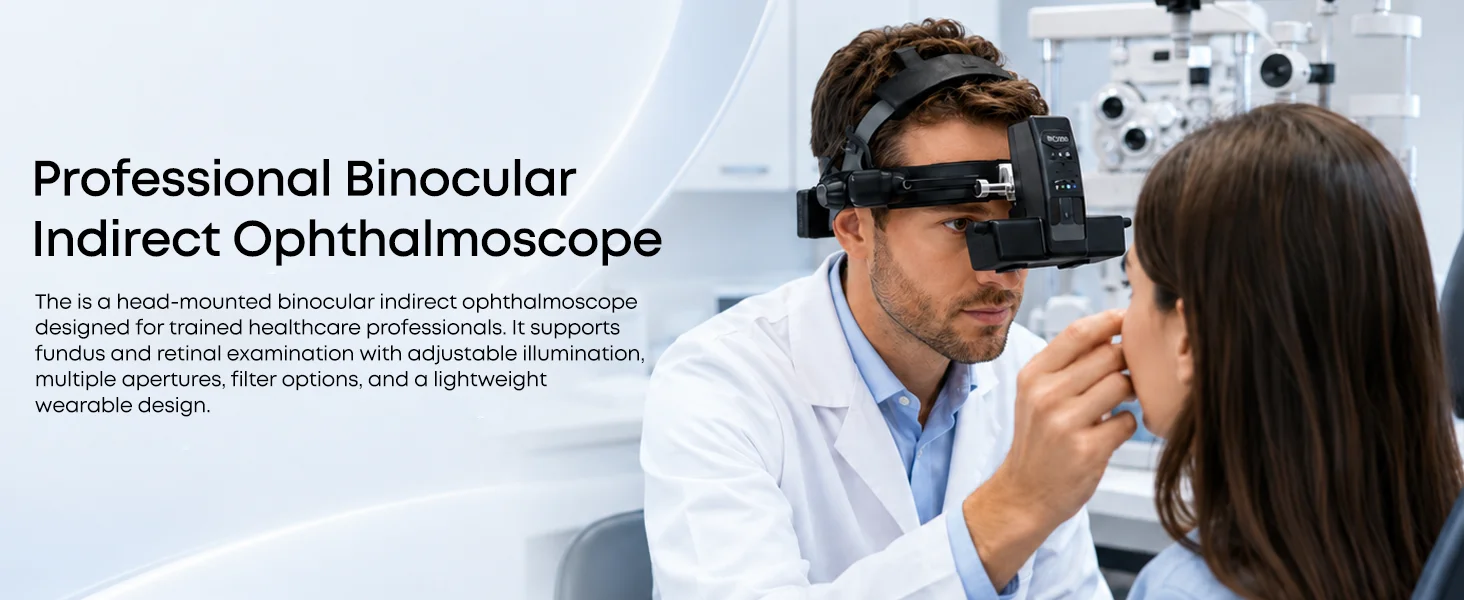 BIO200 Binocular Indirect Ophthalmoscope Headband Mount Black Adjustable Optics Instrument Rightway Optical