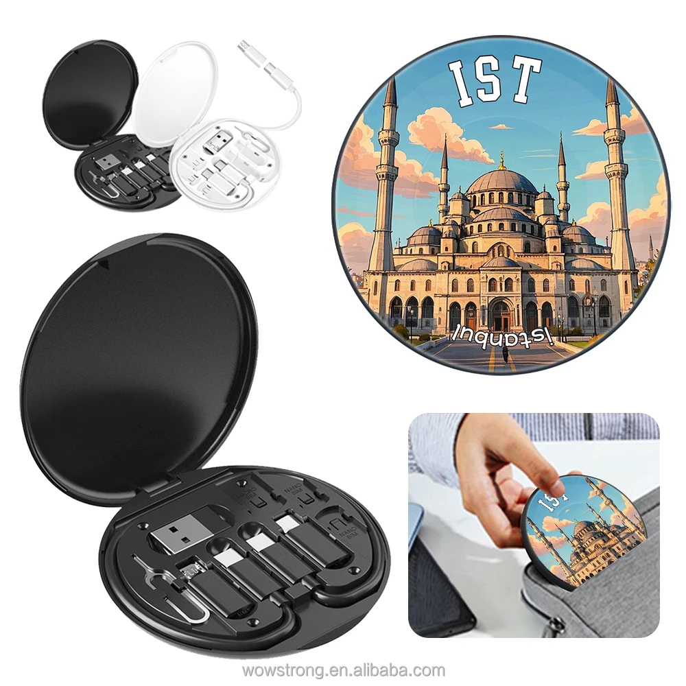 Turkey Istanbul Hagia Sophia Elegant Foldable Cable Organizer For Tourists Airport Lounge Convenience Stop