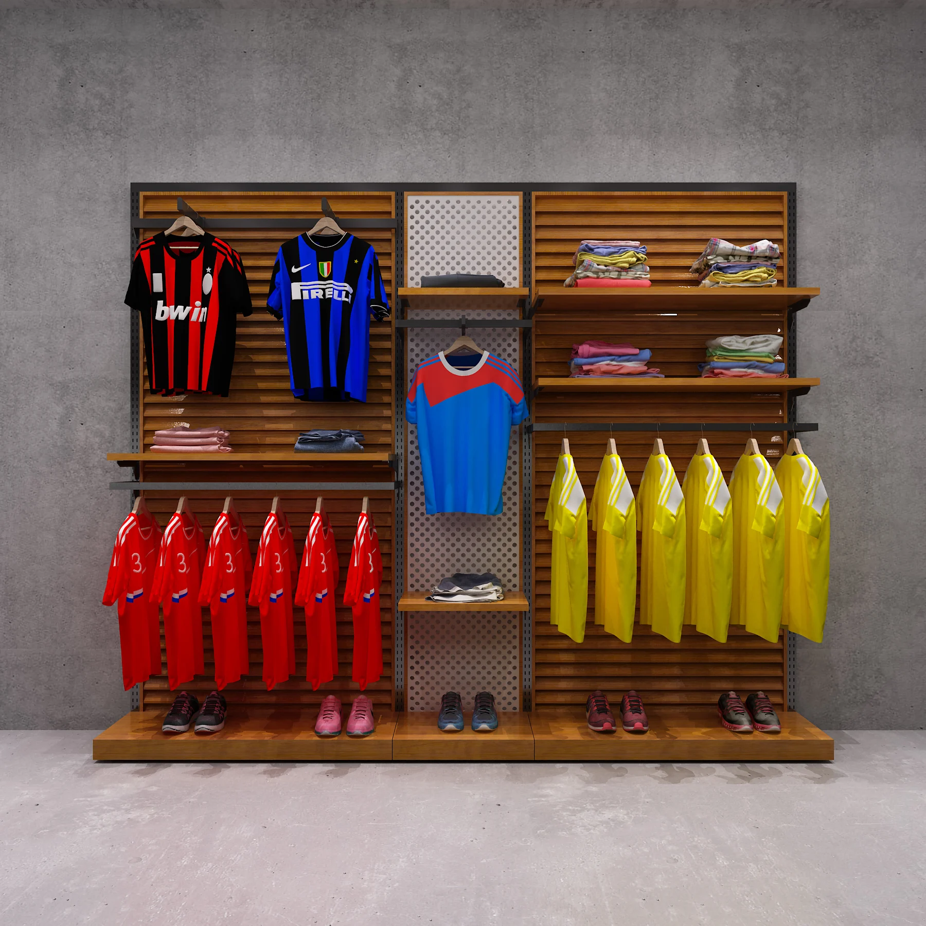 Garment Store Racks Retail Clothing Store Fixtures Display Showcase Clothes Stands ...