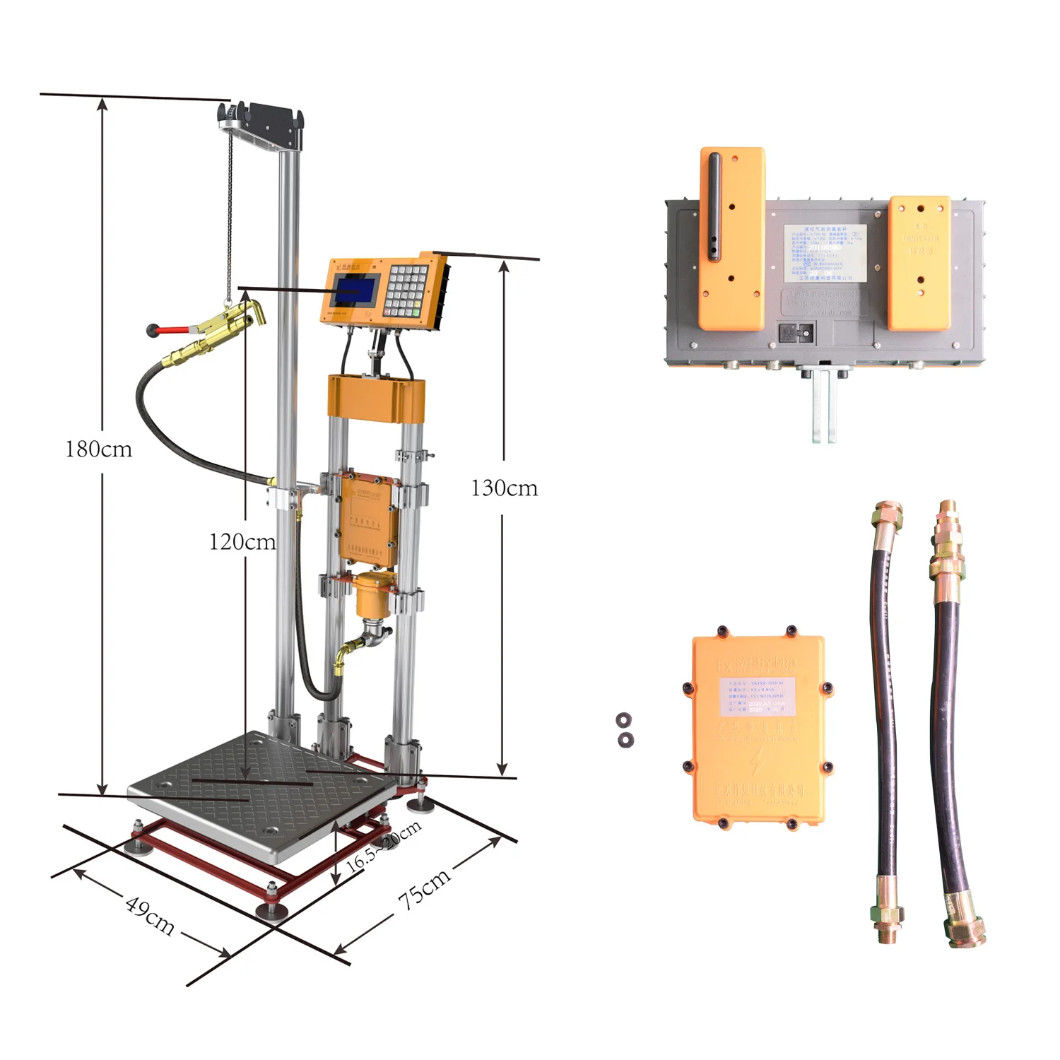 ATEX Explosion Proof lpg Filling Scale Easy to Operate lpg Gas Cylinder Filling Scale Cooking Gas Filling Machine