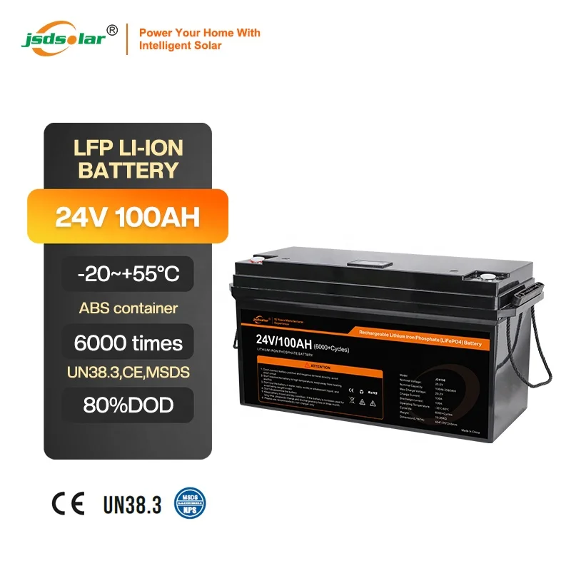 JSDSOLAR 24V 100Ah LiFePo4 Lifepo4 Battery Pack Lifepo4 24V 100ah Energy Storage