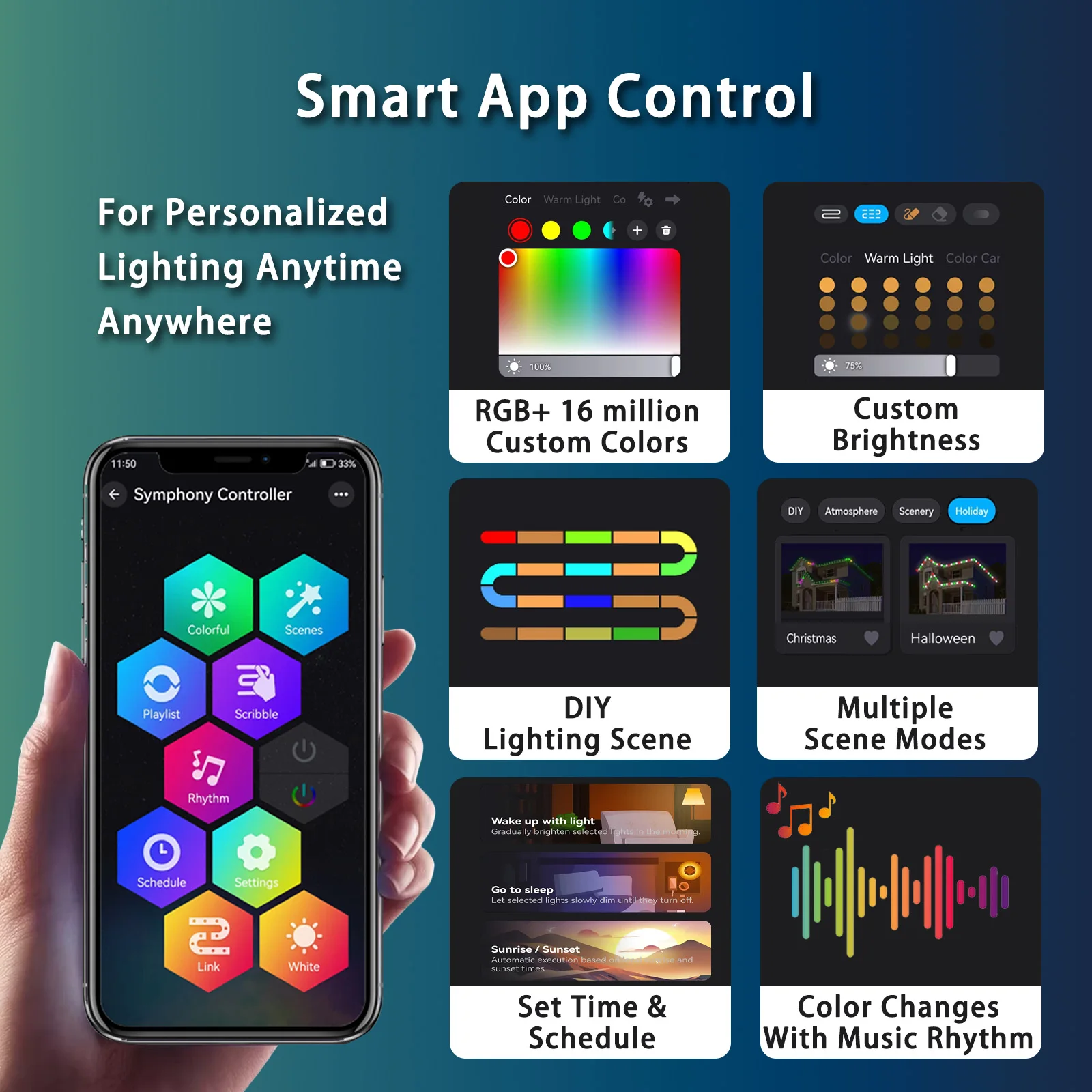 Led App Control Alibaba.com: HRSYT Smart Controlled LED Strip Point Light, Programmable ...