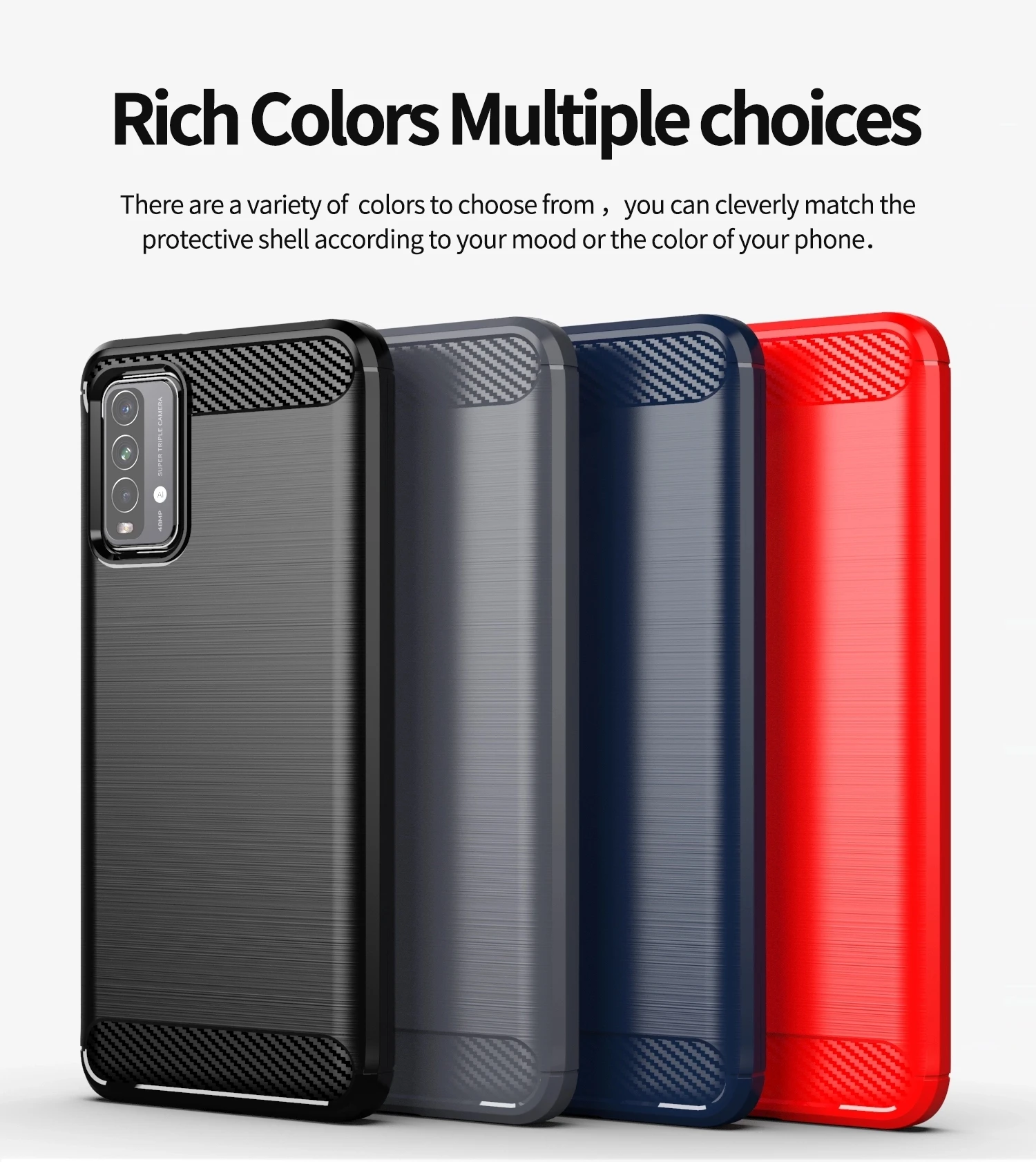 redmi 9 power back cover silicone