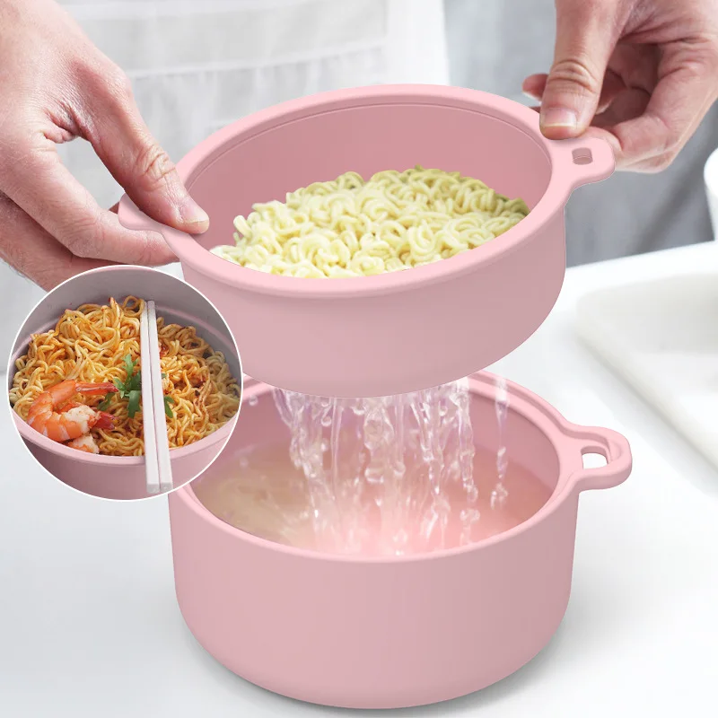 Korean-Style Food-Grade Silicone Pot Microwave Safe Silicone Steaming Bowl Household Lunch Box for Sugar Storage Heatable Food manufacture