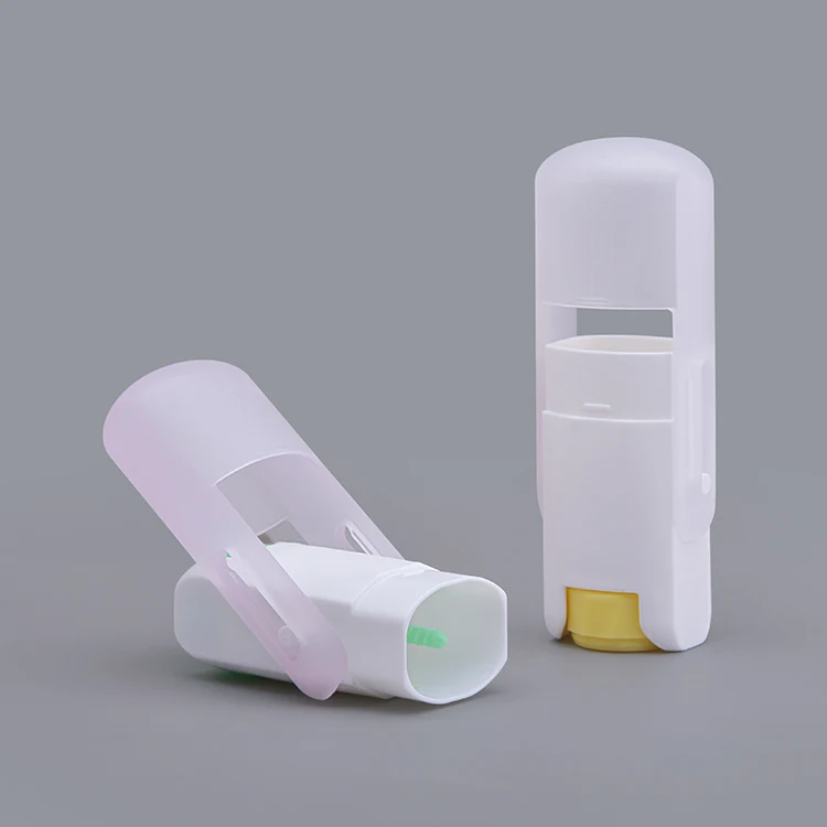 TB60 Wholesale Small Size Portable Custom 10g Rotating Fragrance Solid Plastic Stick Deodorant Stick Bottle Twist up Sunscreen Stick