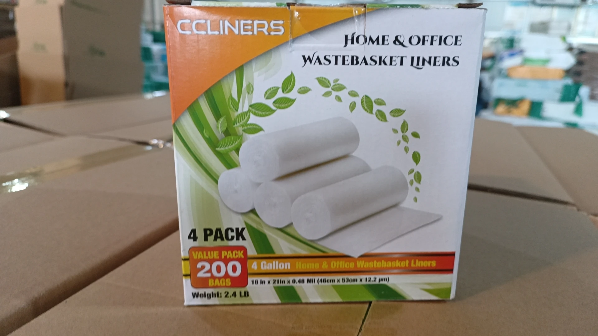 4 Gallon Trash Bags Small Bathroom Garbage Bags Clear Plastic Wastebasket Trash Can Liners for Home and Office Bins, 200 Count