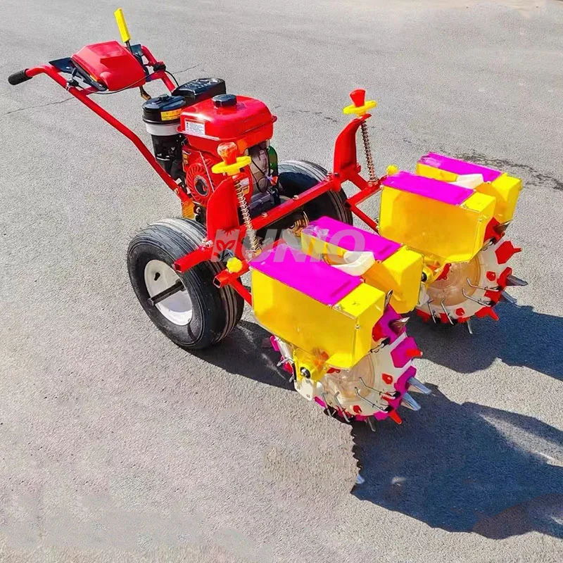 2 Row Precision Direct Seeder Small Automatic Corn Maize Seeds Drop Planter and Fertilizer Peanut Soybean Sowing Drill