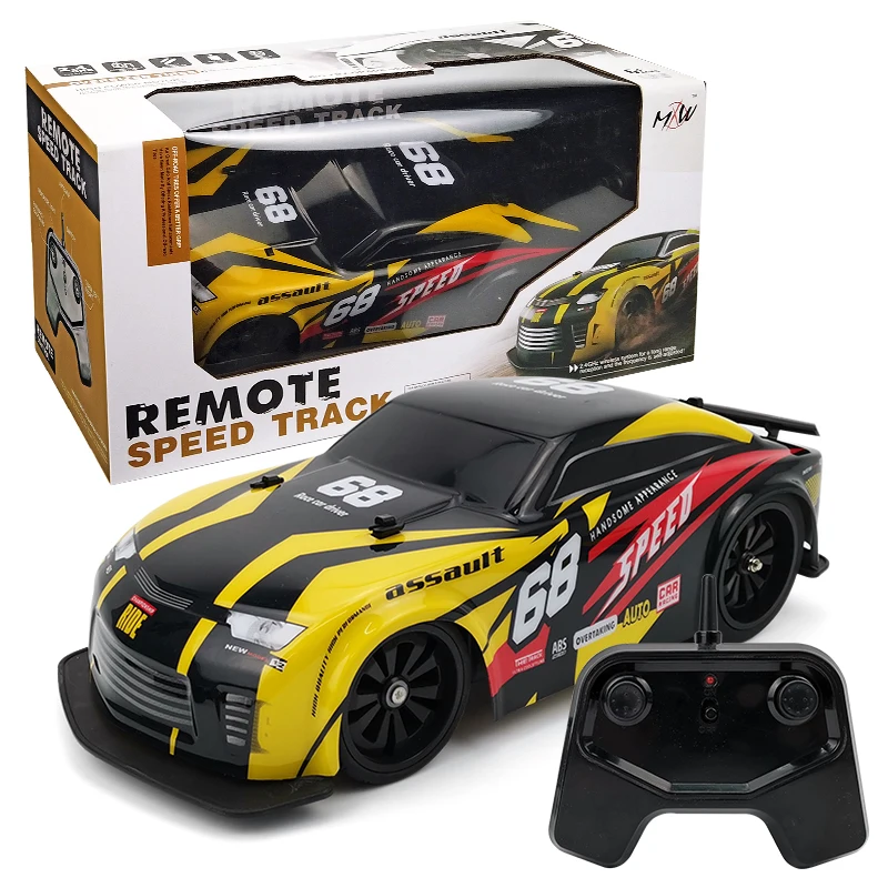 ドリフトカー ボディ 1/10 ブラック/レッド/グリーン
