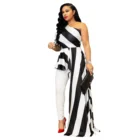 2021 Fashion Hot Sale Dress New Design Lady Dress Stripe Clothing Sleeveless Floor-length Women Dress