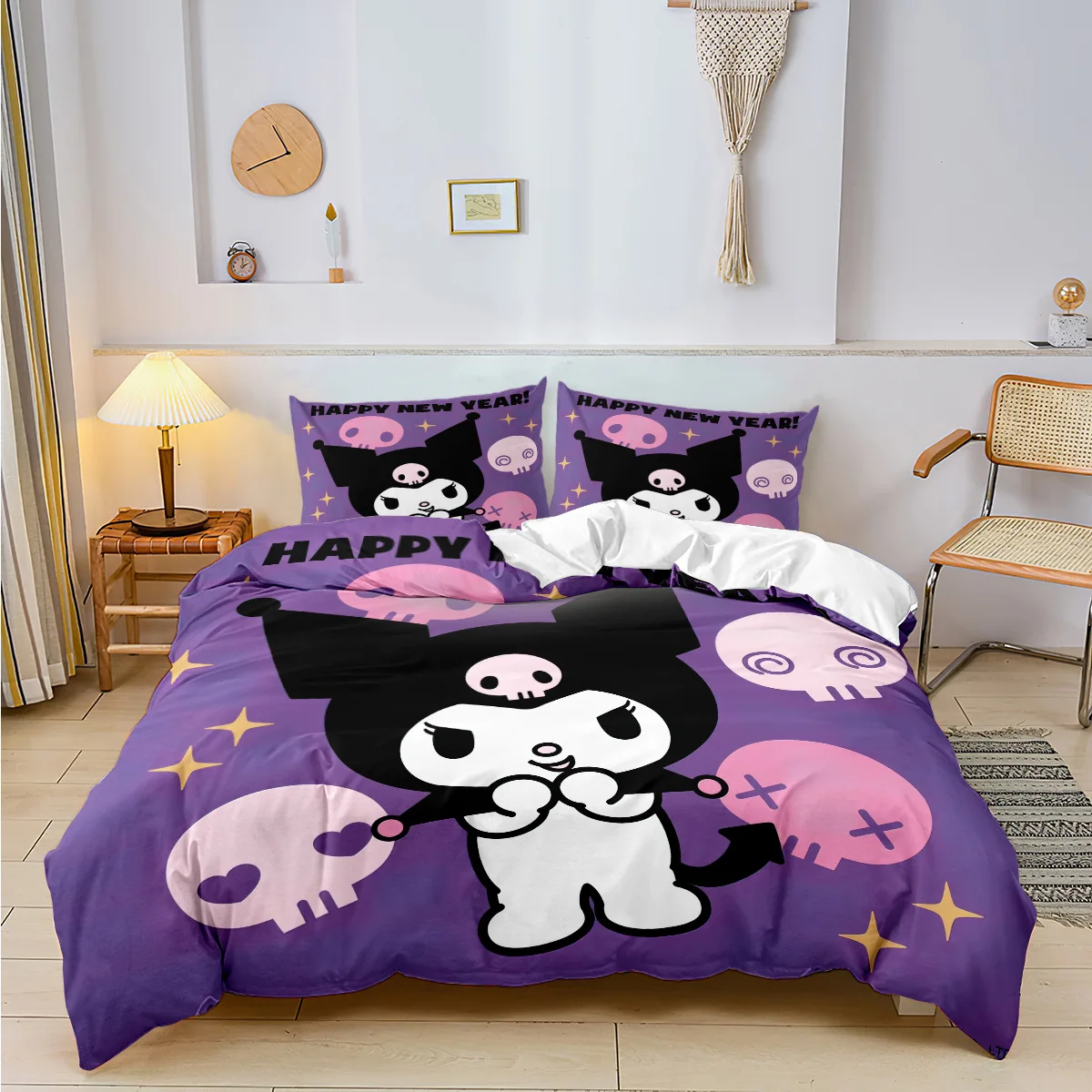 Anime Kuromi Cartoon Hd Printed Flannel Blanket Pachacco Kuromi Melody ...