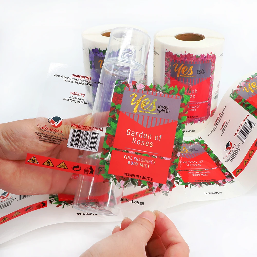 Custom Waterproof Product Label Logo Bottle Sticker Self adhesive Custom Waterproof Product Label Logo Bottle Sticker Self adhesive