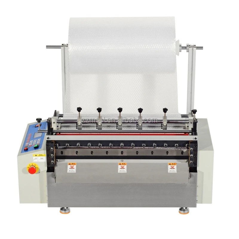 Pe Cross Cutter Air Bubble Flim Roller Slitting Paper Fabric Leather Tape Roll Cutting Machine