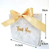 Marble pattern+gold ribbon