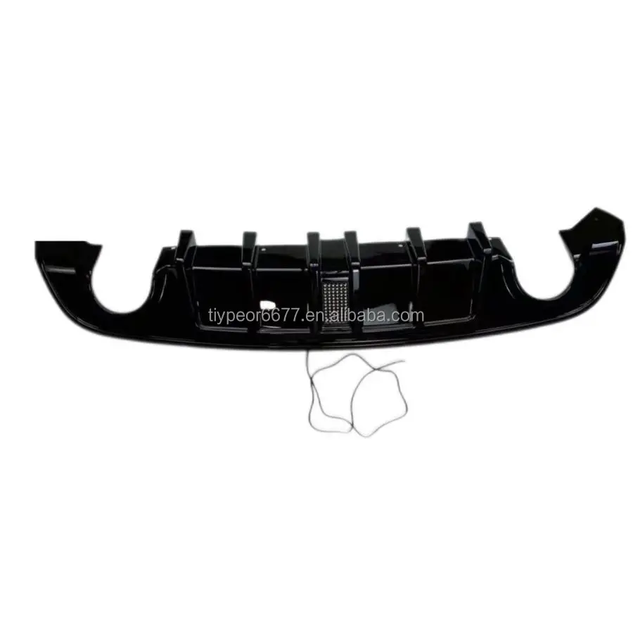 product tiypeor rear bumper diffuser with led light  for dodge charger 2015  2023 rt auto bumper diffuser abs plastic-3