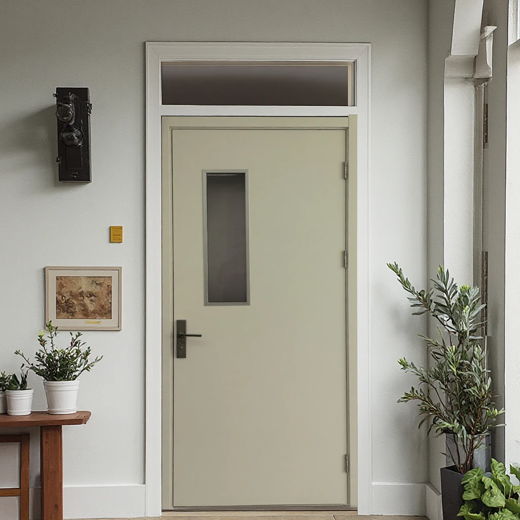 WPC Door with Frame Modern Wood Features to Refresh Your Interior Gray Color Modern Style ECO-friendly Material WPC Door supplier