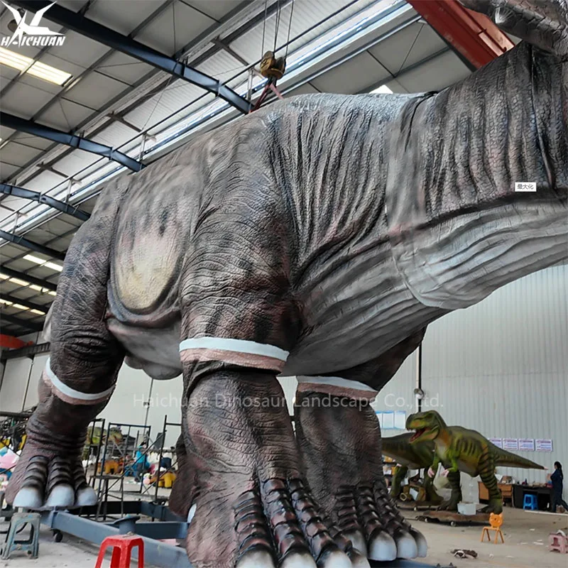 China Dinosaur Manufacturer L=20m Huge Full Scale Animatronic Triceratops Dinosaur Model for Dino Adventure Park Decoration