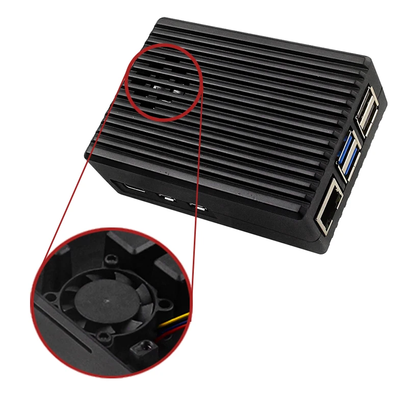 Raspberry Pi 5 Metal Case with PWM Cooling Fan - SHCHV C3748