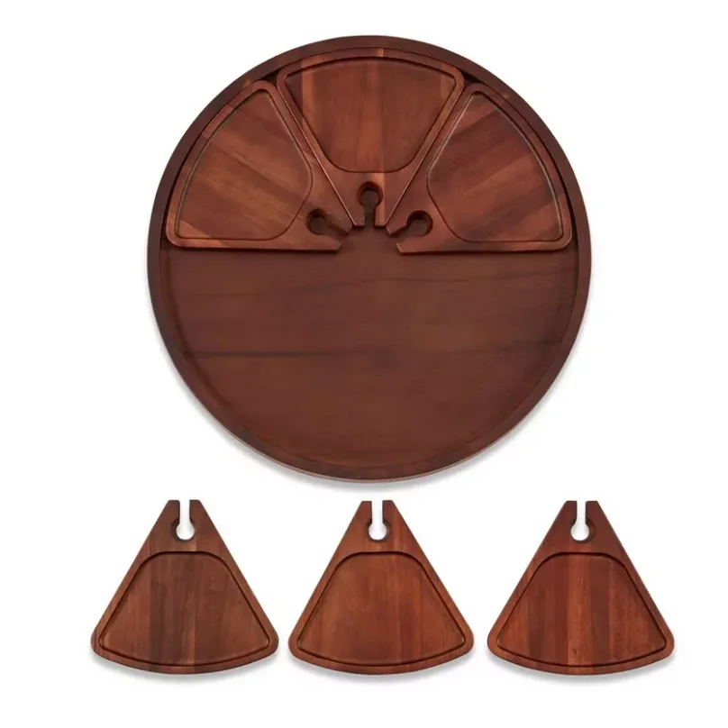 Set 4 Vassoi Plastica Rettangolari - Per Caffè, Fast Food, Feste