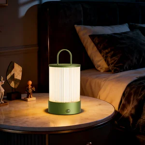 Promotional Oem Modern Led Rechargeable Portable Cordless Table Lamp Decorative  Portable Glass Table Lamp