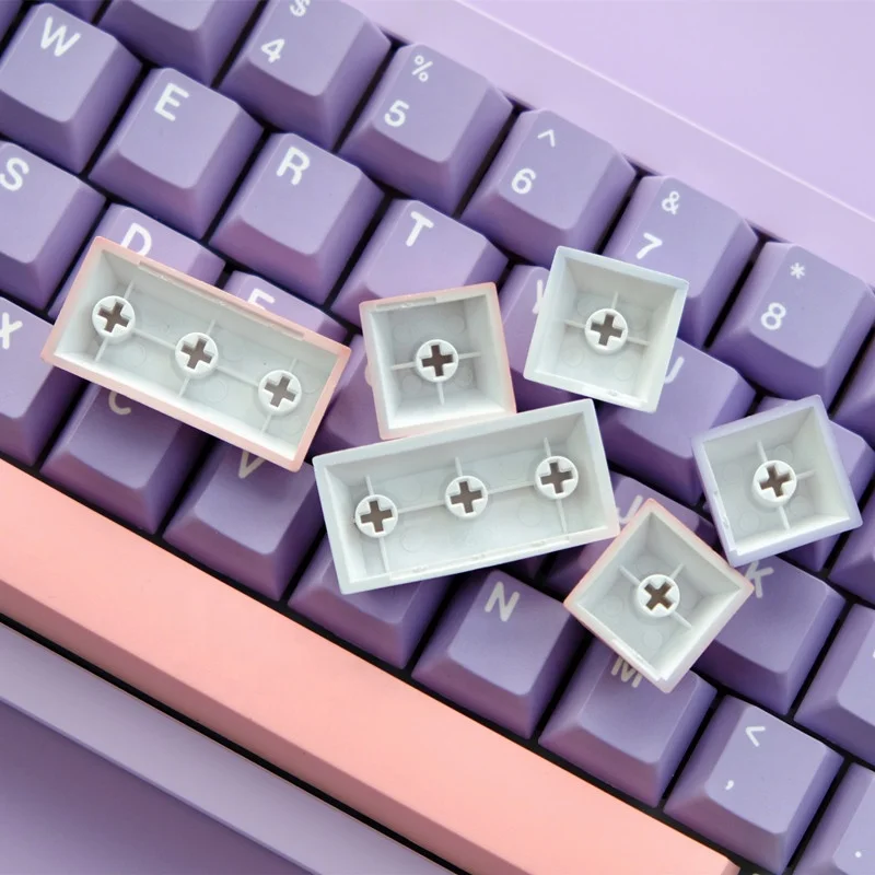 Cherry Profile Lilac Theme Keycap Sublimation PBT Keycaps 129 Keys for MX Switch Mechanical Keyboard 104/68/87/98