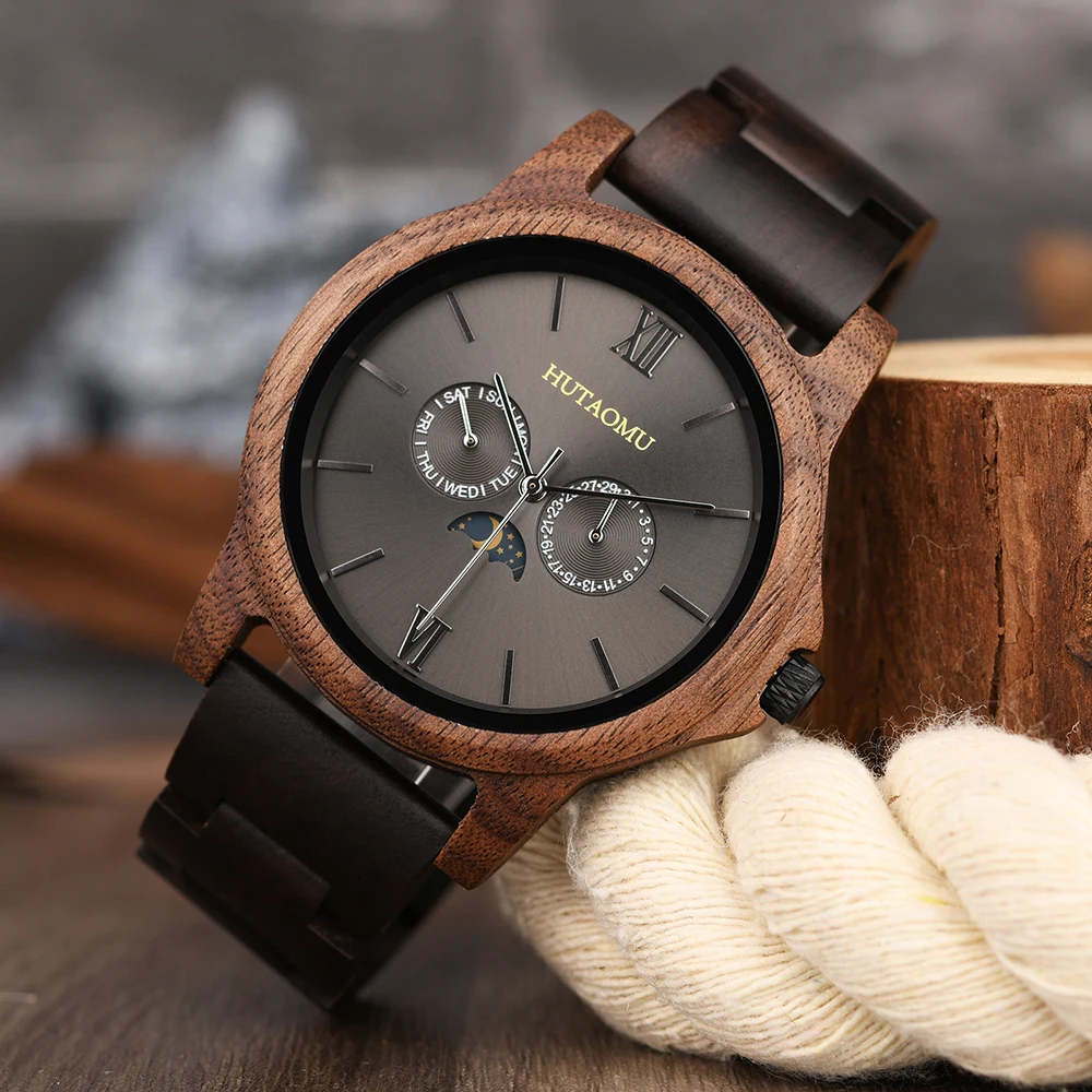 Venta al por mayor de relojes de madera de alta calidad estilo de