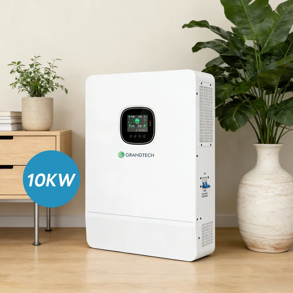 inversor híbrido con fase dividida de 10 kW, modelo SPI-10K-UP, de 48 VCC a 110/240 VCA, inversor solar híbrido que admite hasta 6 unidades en paralelo para uso doméstico