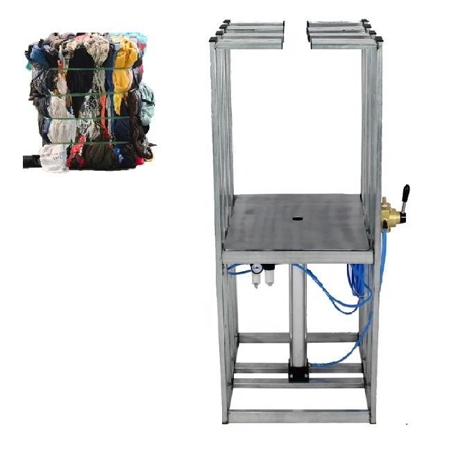 Second Hand Clothing Compress Compressing Packaging Bundle Bales Press Packing Machine for Used Clothes Automatic