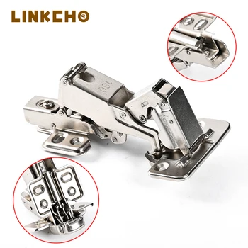 LINKCHO 180° Large Angle Damping Buffer Hinge Soft Closing Folding Wardrobe Door Hinge for School Application