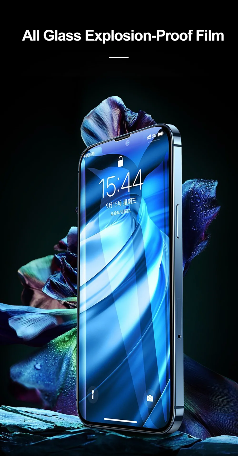product laudtec premium screen protector for iphone 17 double shatterproof tempered glass easy installation frame 9h hardness-2