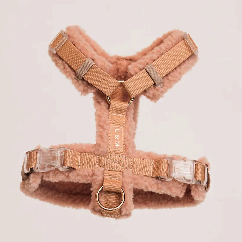 Fashionable Custom Logo Adjustable Luxury Soft Teddy Dog Harness ...