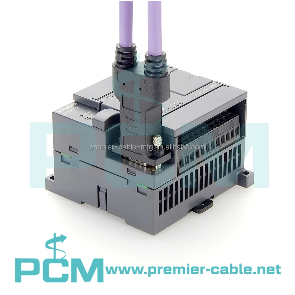 M12 to DB9 Bus Connector Profubus DP Bus Cable for S7-200 S7-300 S7-400 PLC supplier