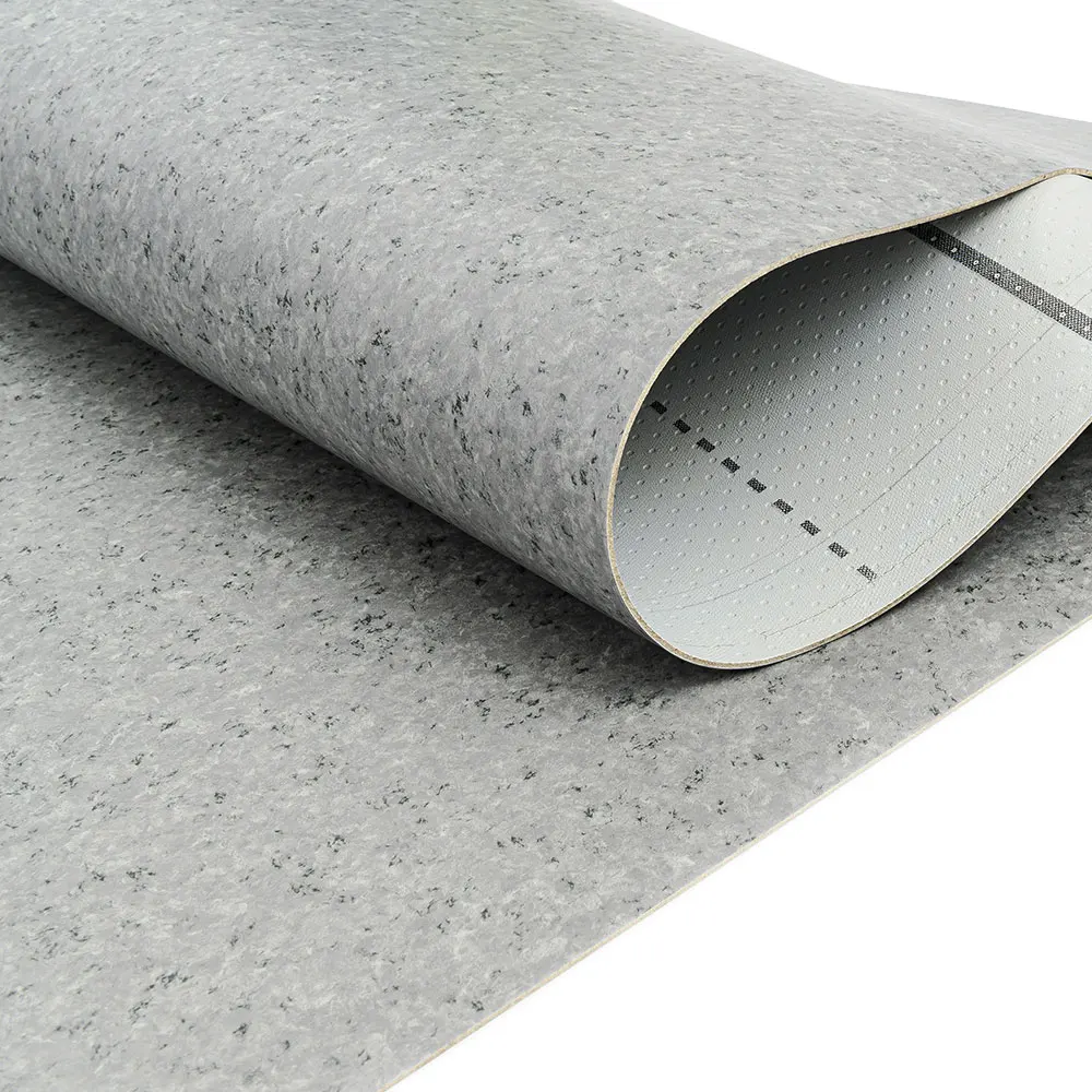 Linoleum Floor Easy Installation Tranquility Solid Color Vinyl Flooring
