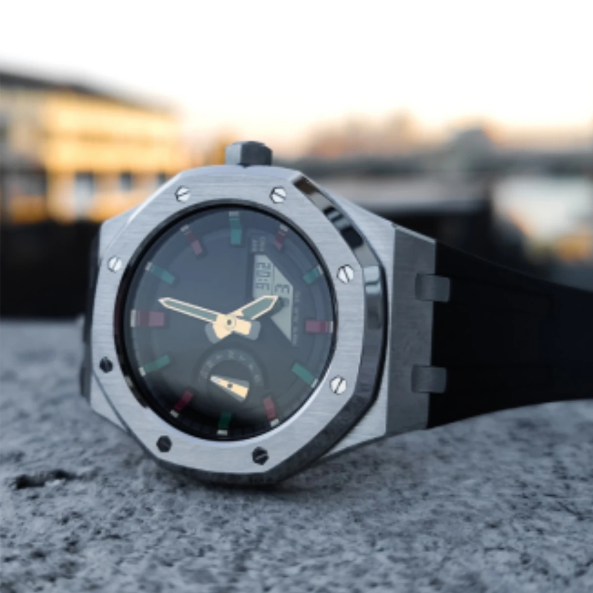 GA-2100 Mod Kit - 316L Stainless Steel Case & Metal Strap For G-Shock GA-2100, GA-2110, GA-B2100 Watches