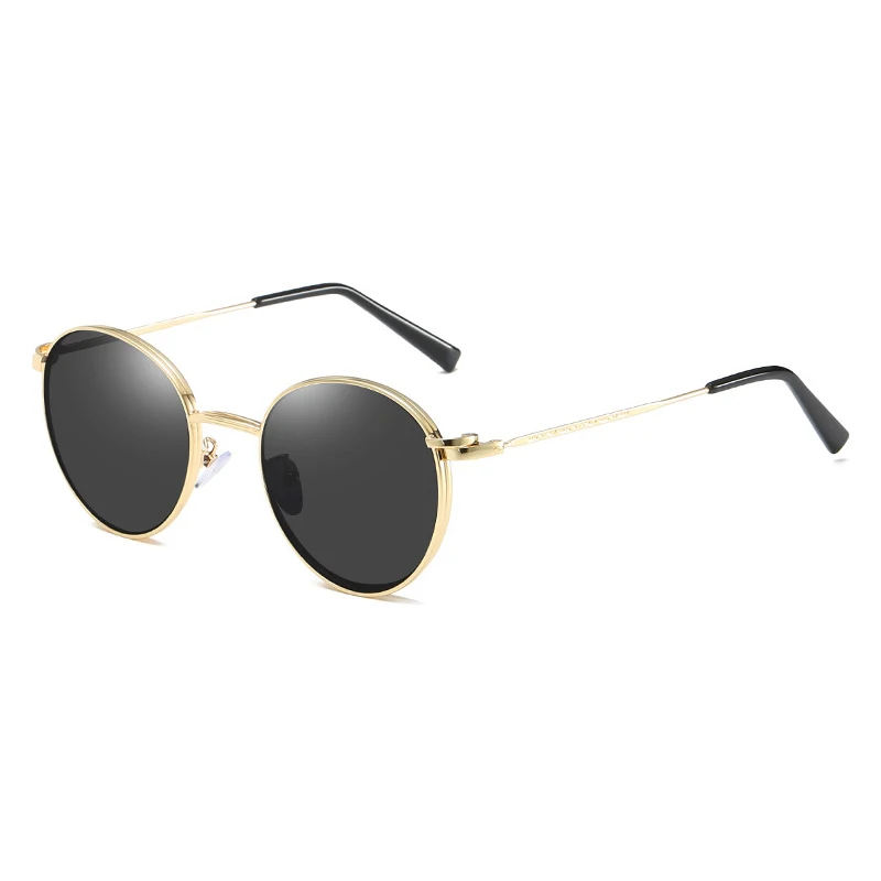 Alloy Detachable Round Polarized Clip on Sunglasses for Men