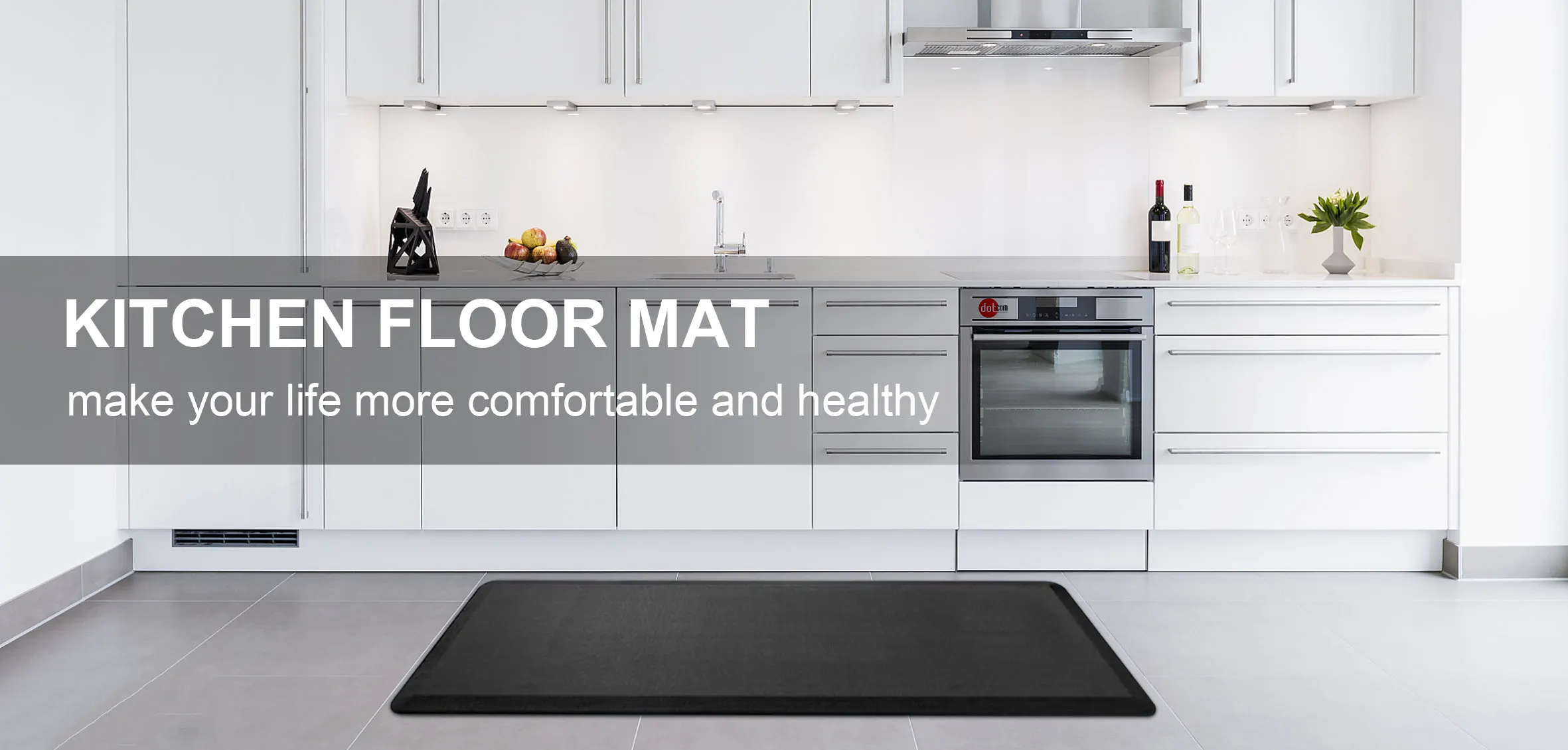 Factory Wholesale PU Printed Kitchen Rug Carpet Soft Office Anti-Fatigue Mat Standing Kitchen Mat manufacture